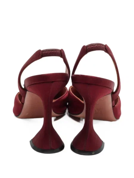 Pantofi cu toc Amina Muaddi slingback evazate roșu