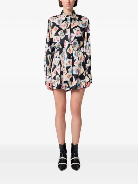 Pantaloni scurți Msgm cu imagine negru