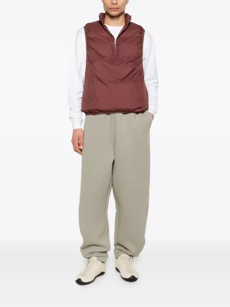 Pruhované kalhoty Adidas s potiskem černé