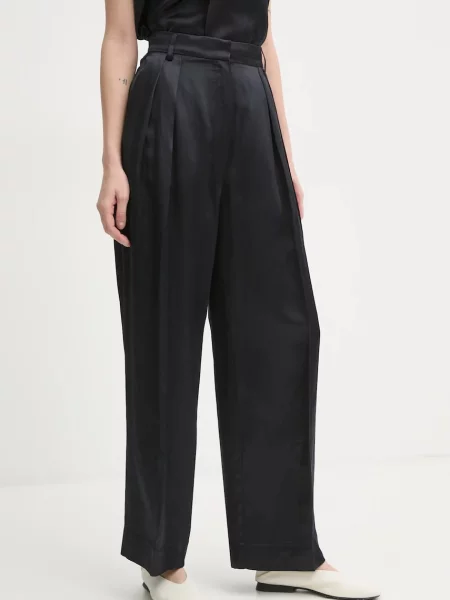 Day Birger et Mikkelsen pantaloni din amestec de in Enzo lat high waist negru