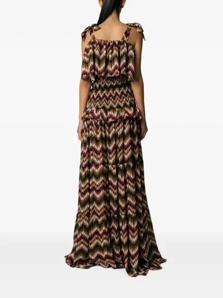 Rochie maxi Miau By Clara Rotescu cu imagine maro