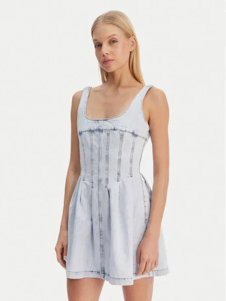 Tommy Jeans Rochie de blugi celest albastru