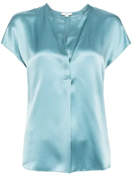 Bluză Vince de mătase albastru