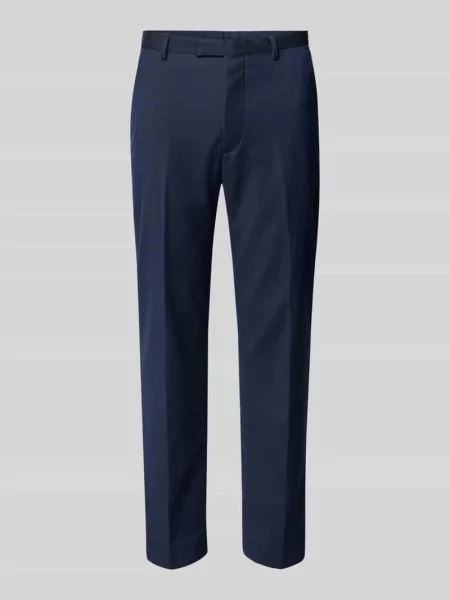 Spodnie biznesowe o kroju slim fit z tkanym wzorem Mcneal granatowe
