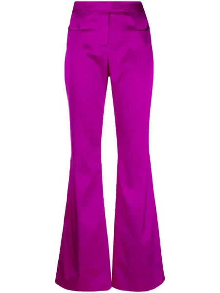 Pantaloni Tom Ford din satin roz