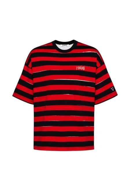 Tricou Blackjack cu dungi cu imagine roșu