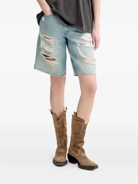Curea Levi's® cu broderie cu cataramă cu dungi albastru
