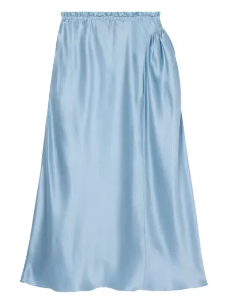 Fustă Simone Rocha din satin albastru