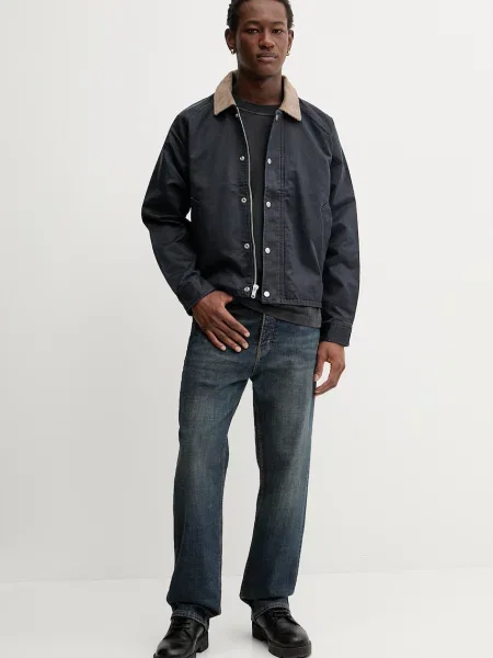 Abercrombie & Fitch kurtka przejściowa granatowy