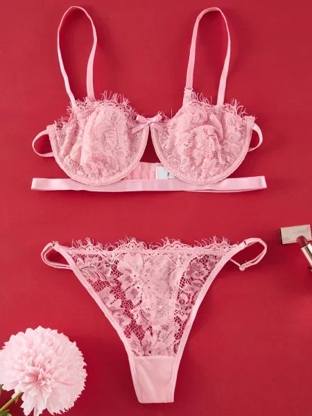 Palton Trendyol cu funde tricotate roz