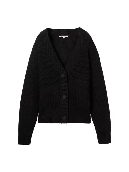TOM TAILOR DENIM Kardigan crna