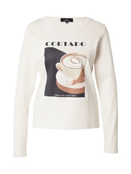 Monari Tricou bej / albastru noapte / maro cappuccino / natural alb