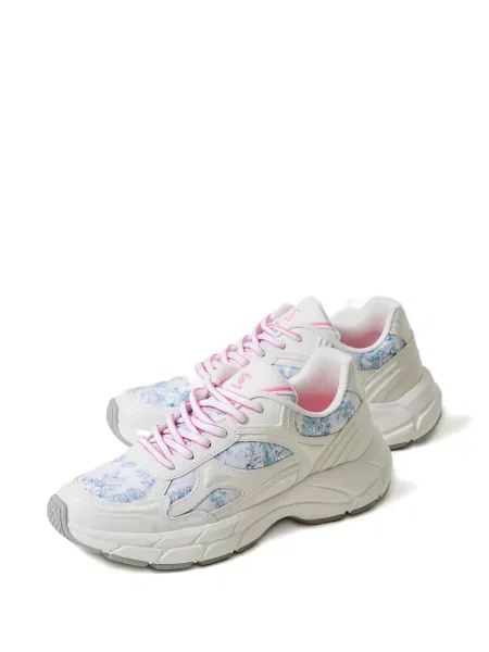 Sneakerși Twinset cu șireturi din dantelă alb