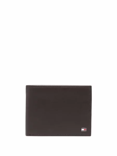Portofel Tommy Hilfiger din piele cu autograf maro