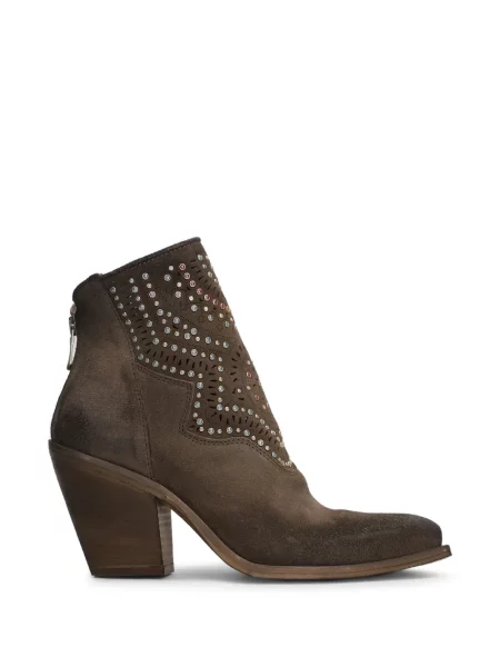 Buty do kostki Metisse zamszowe brązowe