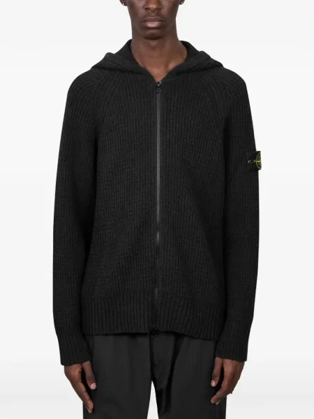 Bouclé hanorac Stone Island cu strasuri negru