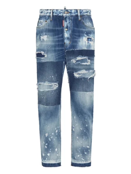 Дънки Dsquared2 с разкъсвания синьо