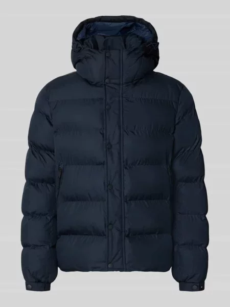 Kurtka pikowana o kroju regular fit z kapturem model Omaris' Boss Orange granatowa