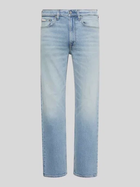 Jeansy o kroju straight fit z czystej bawełny Calvin Klein Jeans