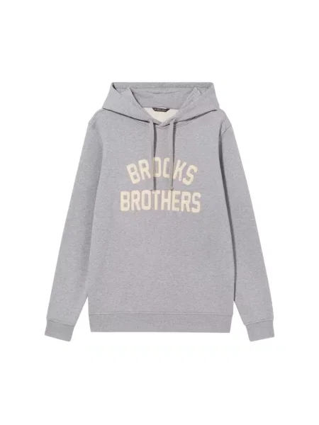 Haftowana bluza Brooks Brothers frotte szara