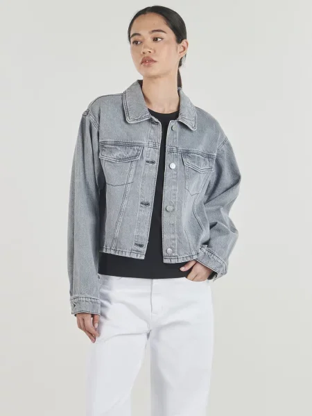 Geacă de blugi Vero Moda gri