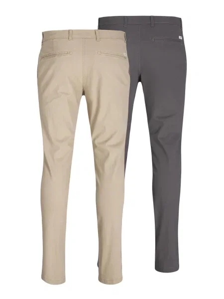 JACK & JONES Chino hlače JJIMarco JJDave grafit / greige