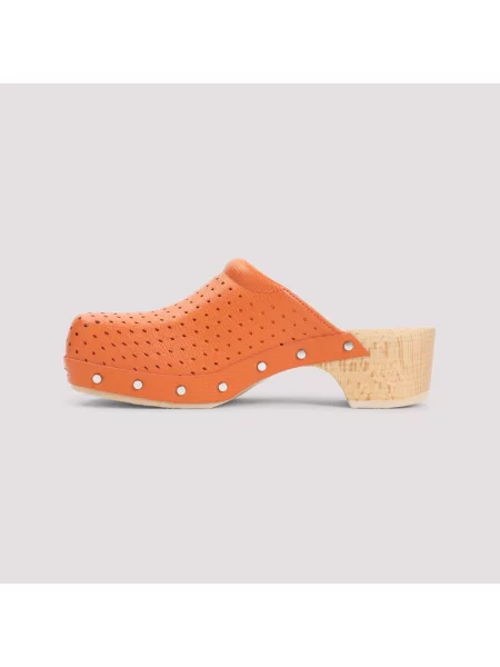 Lniane kapcie Balenciaga pomarańczowe