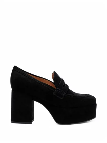 Pantofi cu toc Gianvito Rossi din piele de căprioară negru