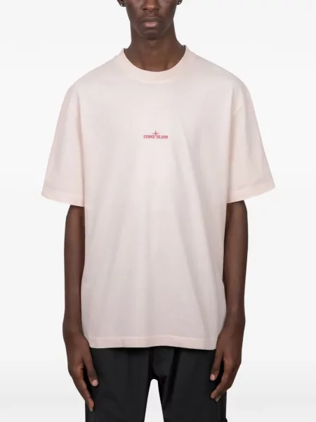 Tricou Stone Island cu imagine roz