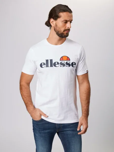ELLESSE Majica Prado mandarina / grenada / črna bela