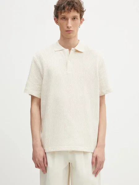 Polo majica Samsoe Samsoe SAJASE bez uzorka bež