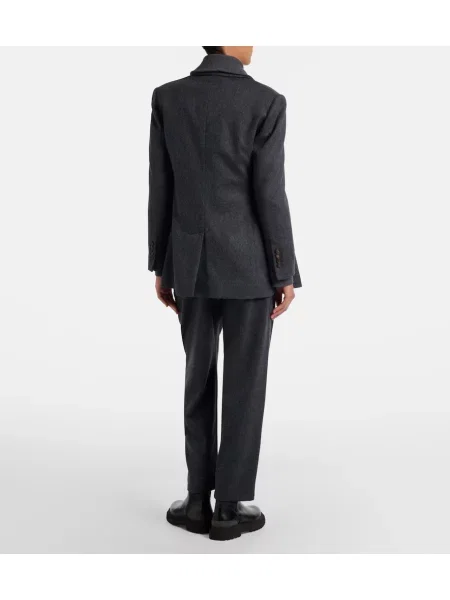 Pantaloni Brunello Cucinelli de lână gri
