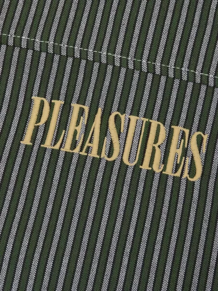 Cămașă Pleasures cu dungi verde