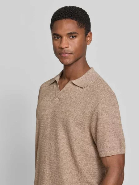Koszulka polo w dzianinowym wyglądzie krój regular fit Jake*s Studio Men