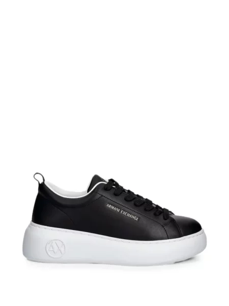 Sneakerși Armani Exchange cu platformă cu imagine negru