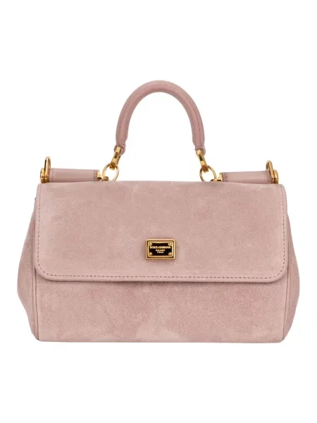 Torebka Dolce And Gabbana skórzana różowa