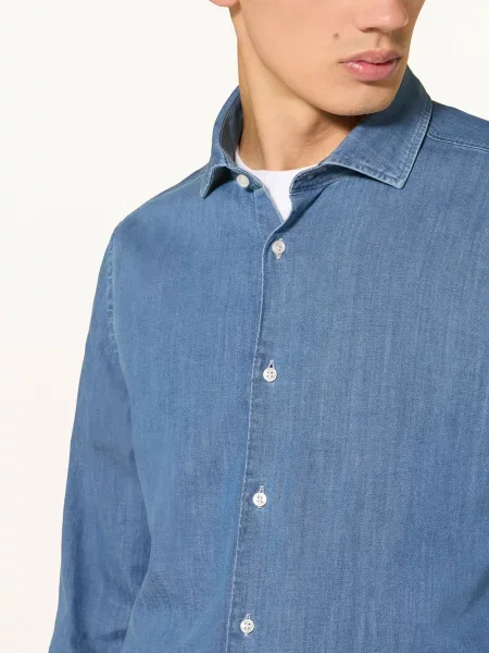 Tommy Hilfiger Džínová Košile Slim Fit tmavě modrá