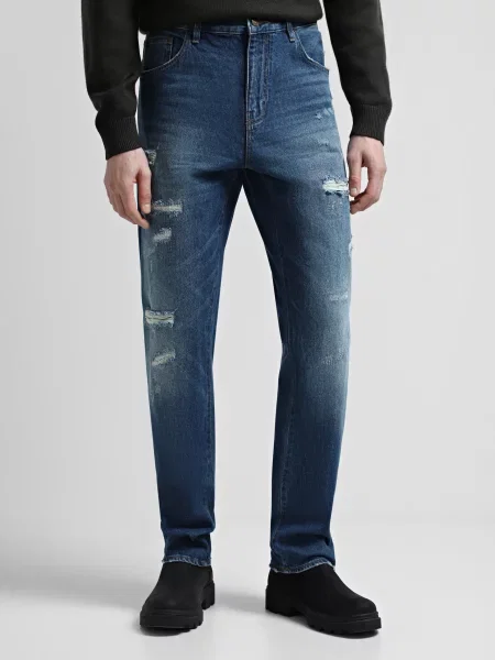 Зауженные джинсы Armani Exchange синий