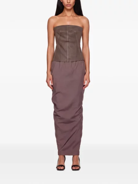 Fusta maxi Rick Owens drapată plic roșu