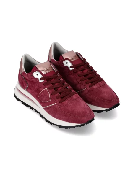 Buty do biegania Philippe Model zamszowe do biegania czerwone