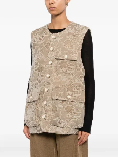 Vestă Uma Wang cu model floral din jacard