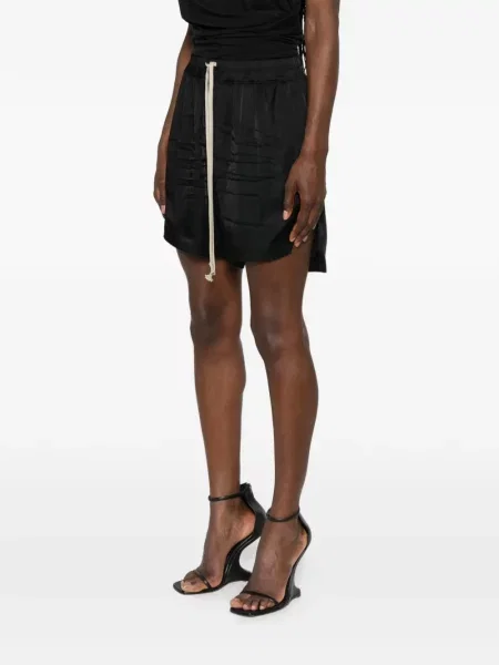 Pantaloni scurți Rick Owens cu cordon negru