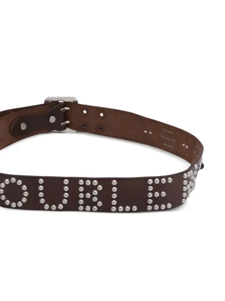 Curea Ralph Lauren Rrl din piele cu tepi maro