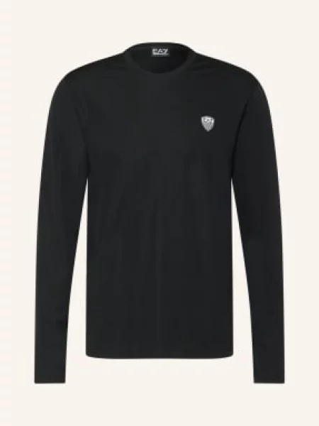 Tričko s dlouhým rukávem Emporio Armani Ea7 s dlouhými rukávy černé
