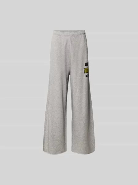 Spodnie dresowe o kroju wide fit z naszywką z logo Mm6 Maison Margiela
