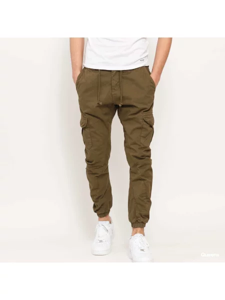 Kalhoty Urban Classics Cargo Jogging Pants Green S zelené