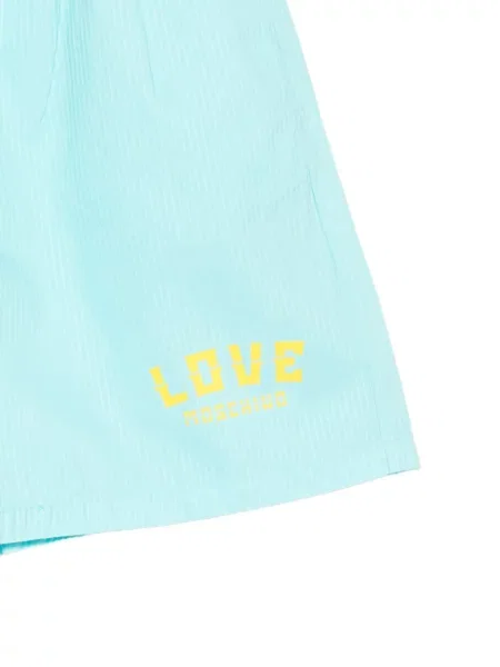 Шорти Love Moschino с принт синьо