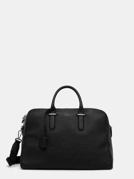 BOSS geantă de piele negru