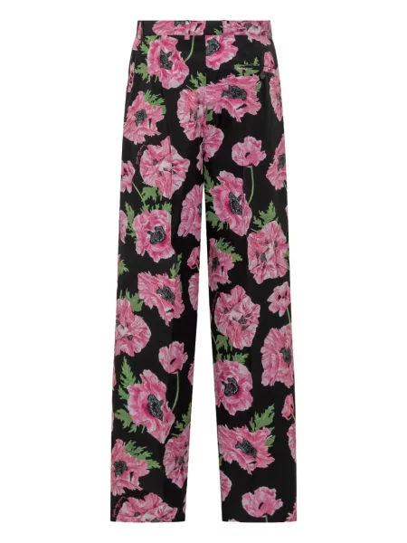 Pantaloni Stella Mccartney cu model floral cu imagine roz