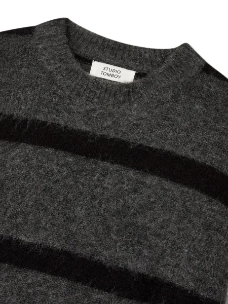 Pulover Studio Tomboy cu dungi gri